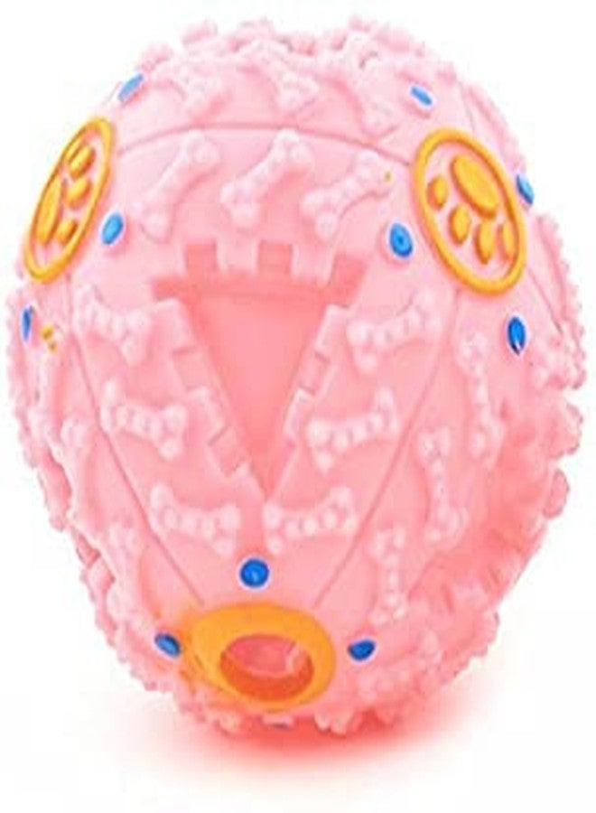 Pet Believe Dogs Interactive Squeaky Giggle Quack Dog Toy Ball Pet Food Dispenser Dog Pet Products-Medium (Pink) (Pack of 1 Pcs)
